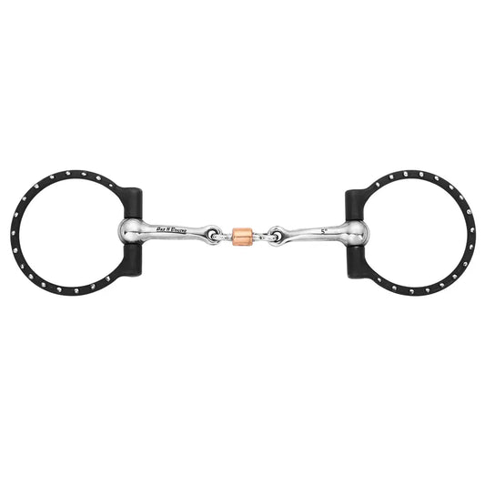 Silver Dot D-Ring Snaffle w/Copper Roller