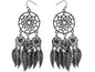Silver Dream Catcher Earrings w/Hook Back
