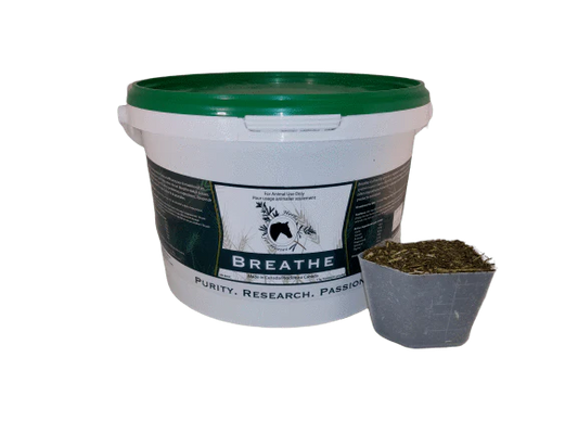 Herbs for Horses- Breathe w/Garlic- 1kg Cut Leaf
