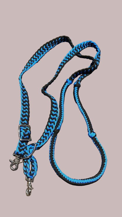 Nylon Braided Barrel Reins w/Snaps