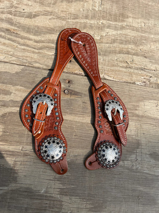 Men's Black Star Spur Straps