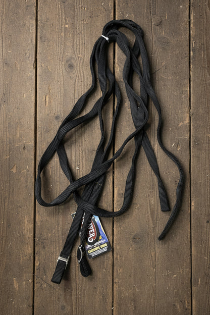 Black Weaver Nylon Split Reins