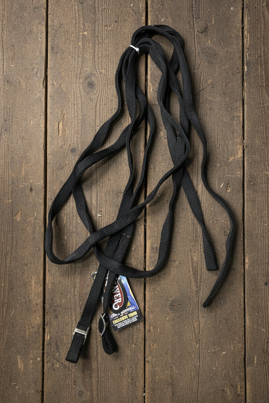 Black Weaver Nylon Split Reins