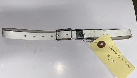 White Leather Curb Strap