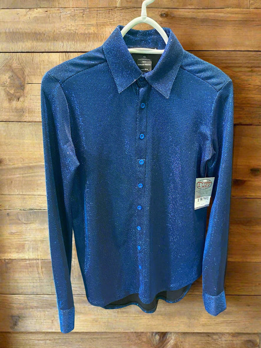 Cowgirl Tuff Ocean Blue Sparkle Western Shirt