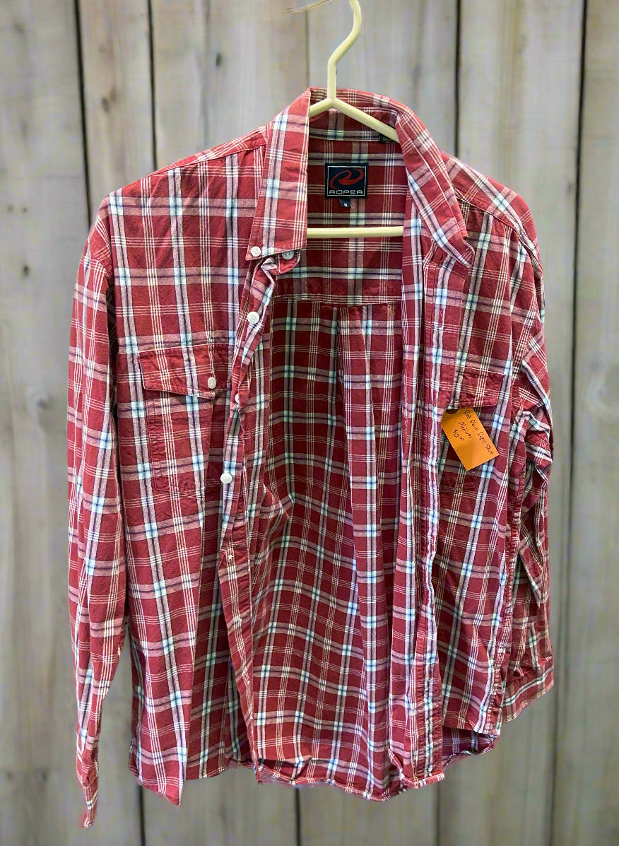 Roper Red Plaid Western Shirt