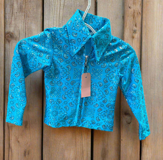 Turquoise Paisley Child's Rail Jacket