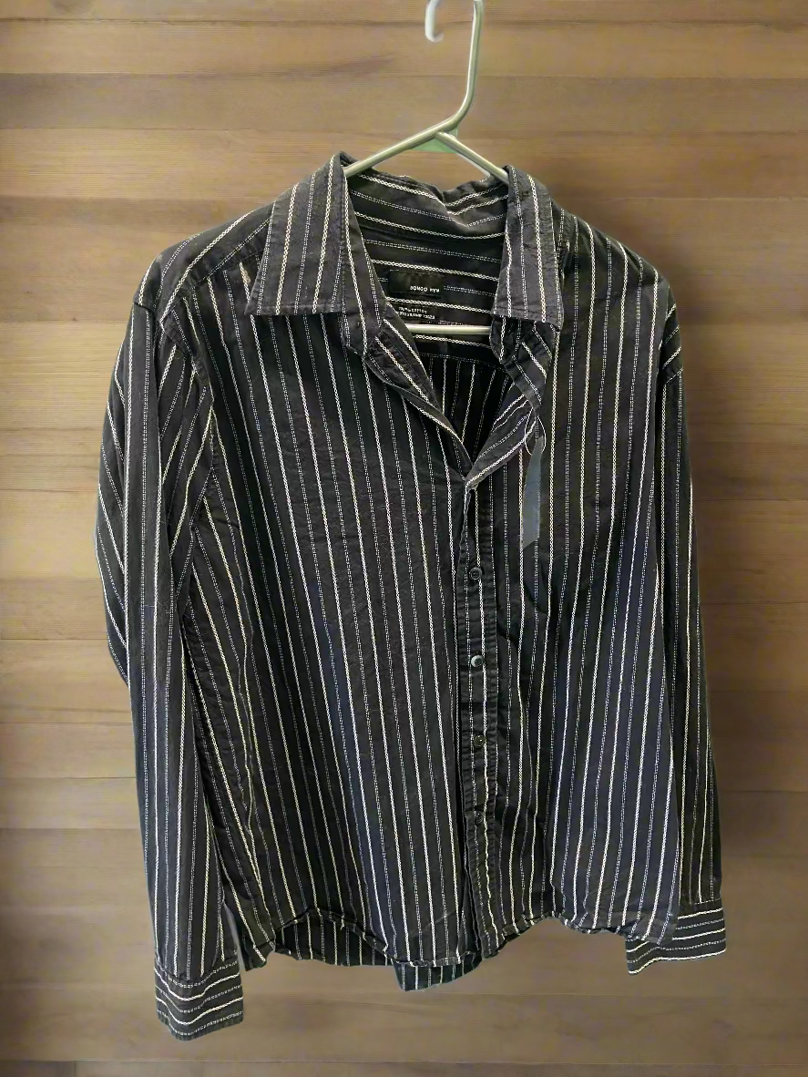 Black Striped Western Shirt