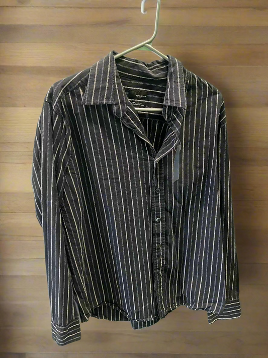 Black Striped Western Shirt