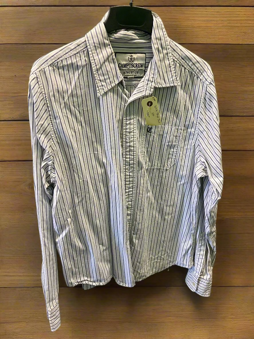 White Striped Western Shirt