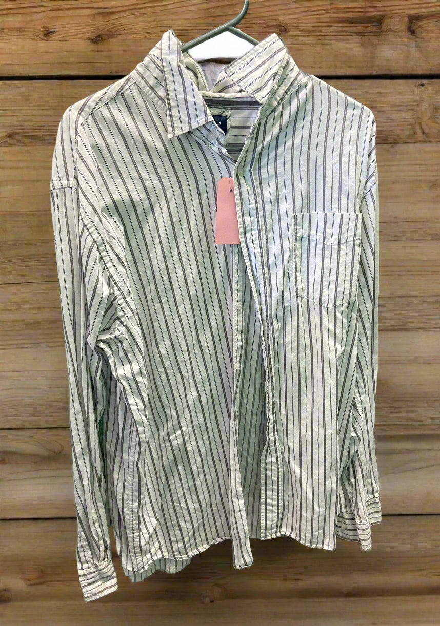 Tan Striped Western Shirt