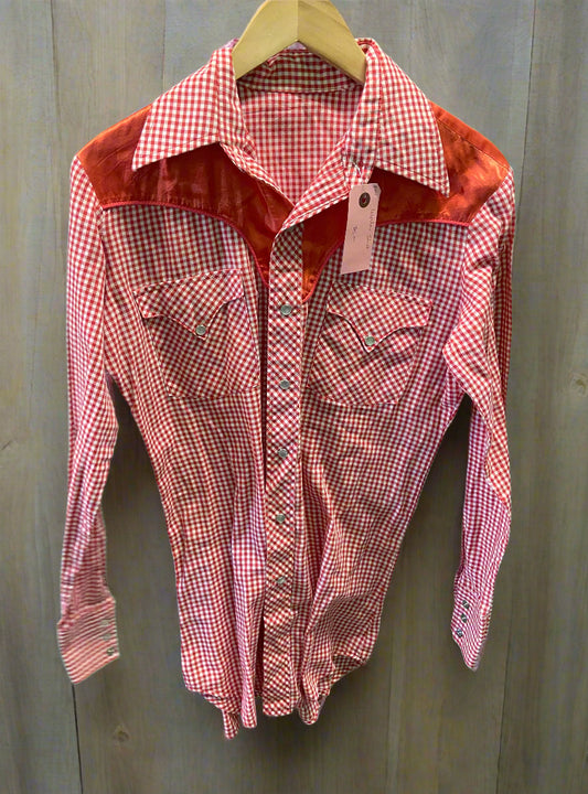 Red Plaid Western Shirt