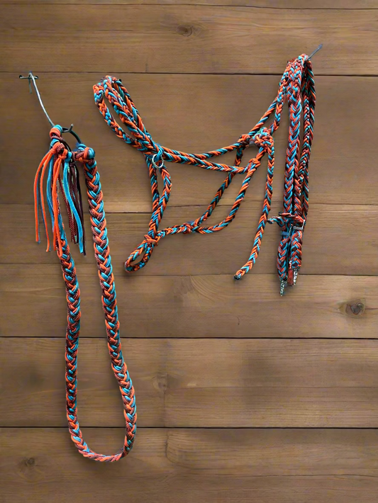 Paracord Sidepull w/Reins & Neck Rope