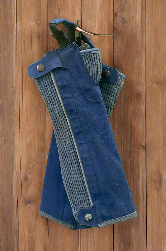 Blue Suede Half Chaps