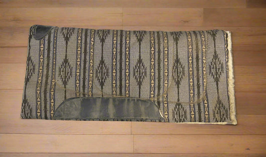 Fleece Bottom Grey Aztec Saddle Pad