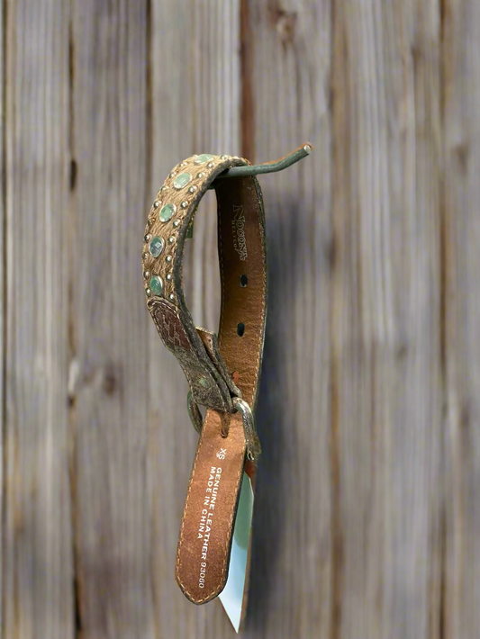 Nocona Cowhide & Crystal Collar