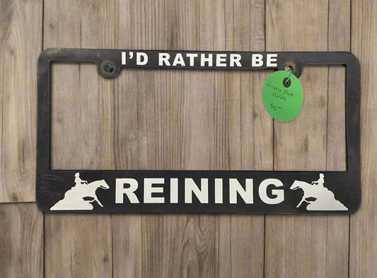 Reining License Plate Cover