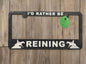 Reining License Plate Cover