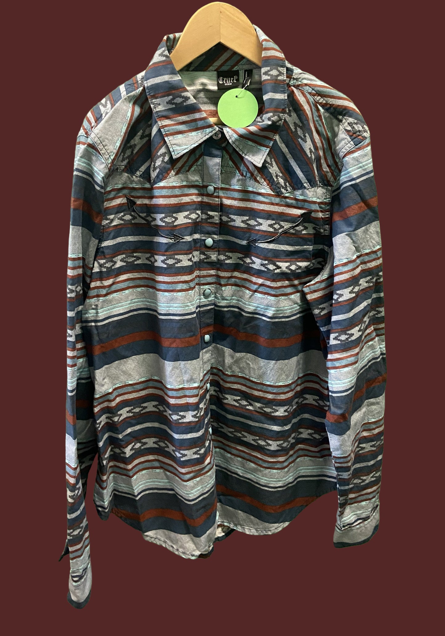 Chemise western en denim cruel pour femmes