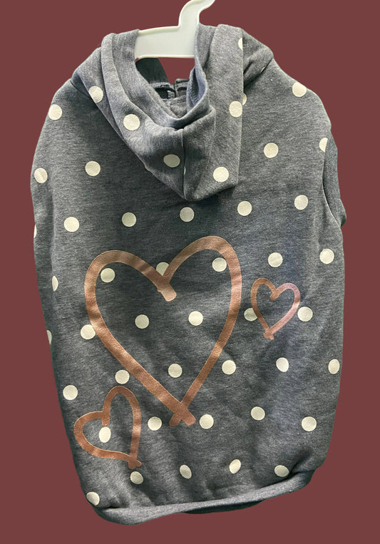 Pink Hearts Dog Sweater