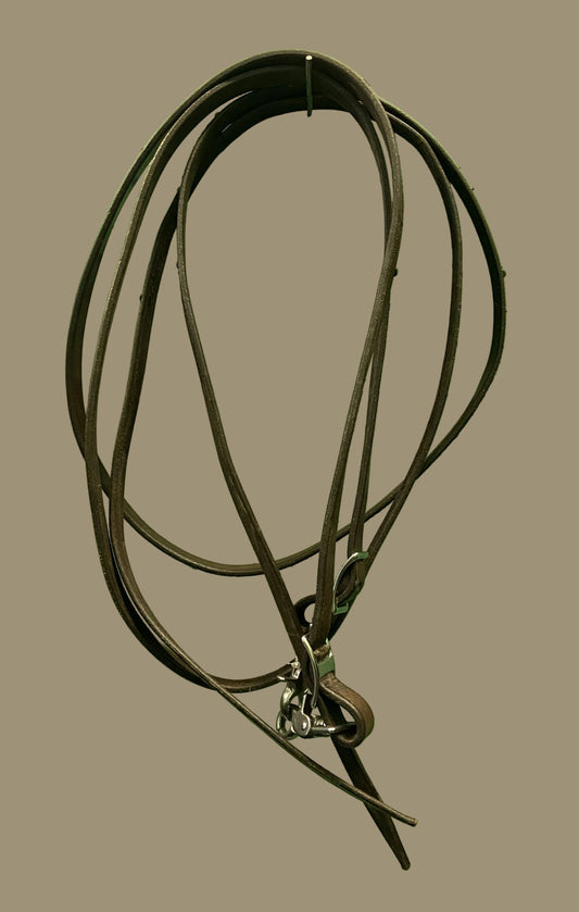 Chocolate Leather Split Reins w/Snaps