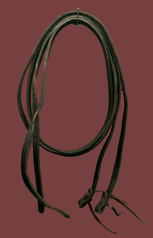 Black Harness Leather Split Reins