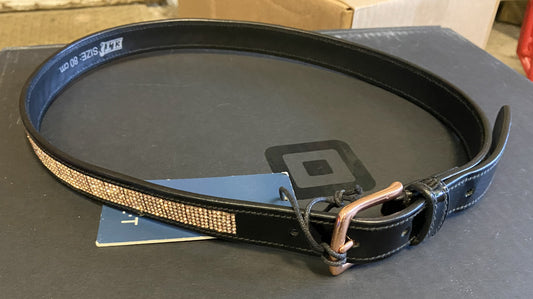 Ceinture Waldhausen noire et or rose