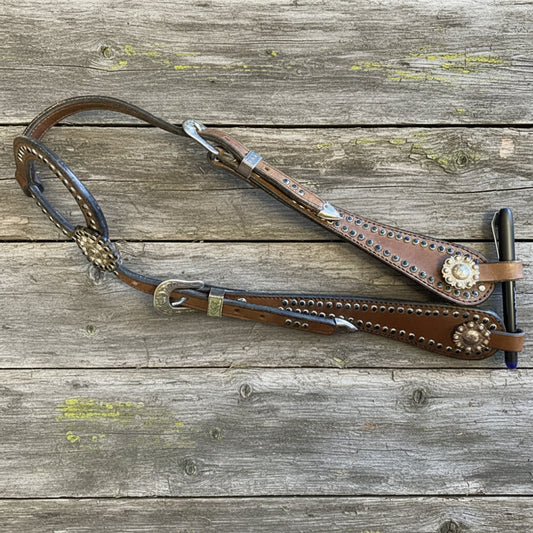 Blue Crystal One Ear Headstall