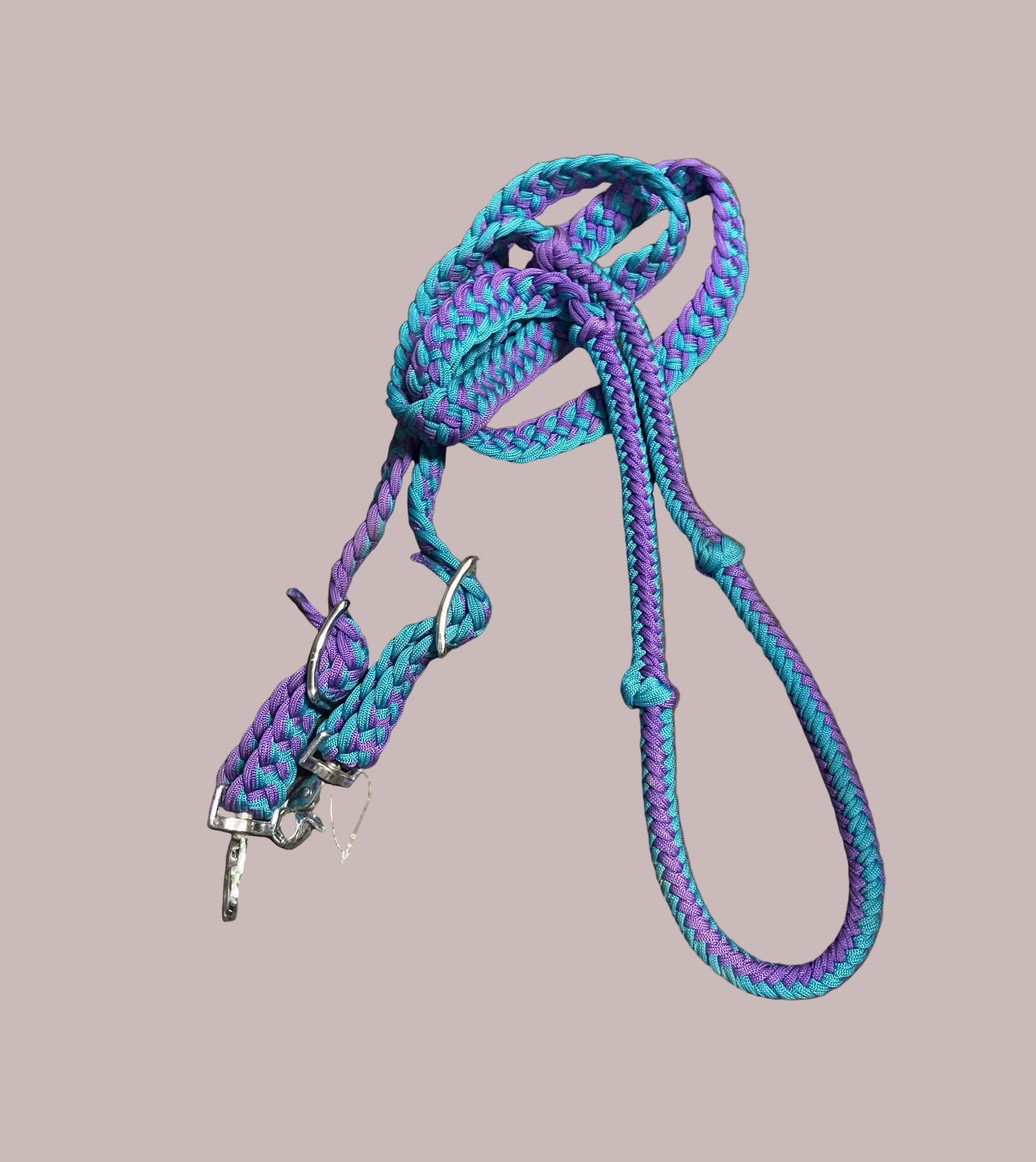 Nylon Braided Barrel Reins w/Snaps