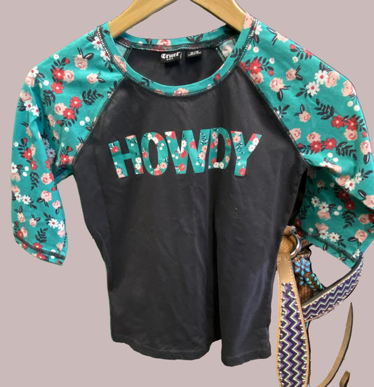 Cruel Girl "Howdy" Quarter Sleeve Shirt