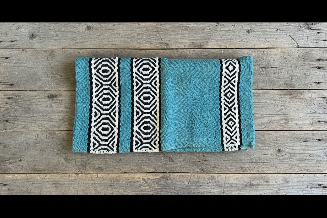Teal Aztec Saddle Blanket