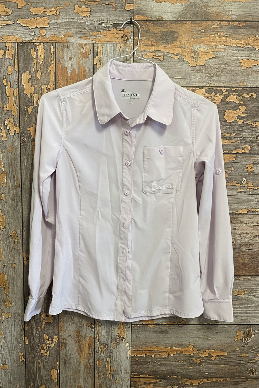 Lila Light Purple Stretch Shirt- Small
