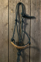 Blue Inlay Bronc Nose Rope Halter w/Lead