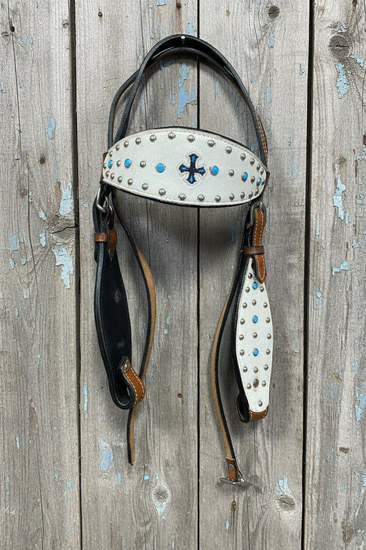 White Cross Pony Headstall