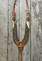 Cactus w/Hair on Cowhide Pulling Breastcollar