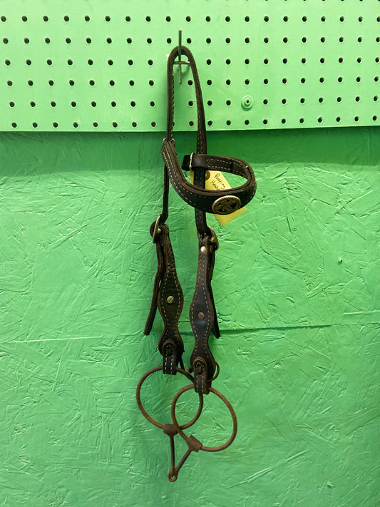 "Praying Cowboy" Concho Headstall w/Snaffle