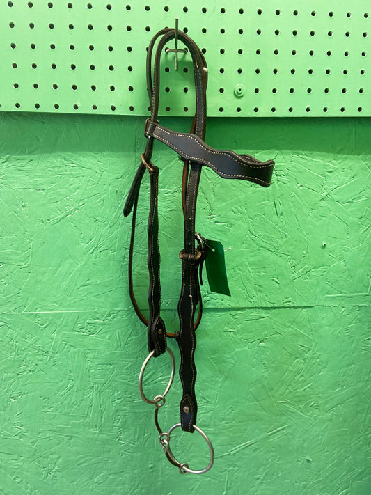 Wave Browband Headstall w/Snaffle Bit