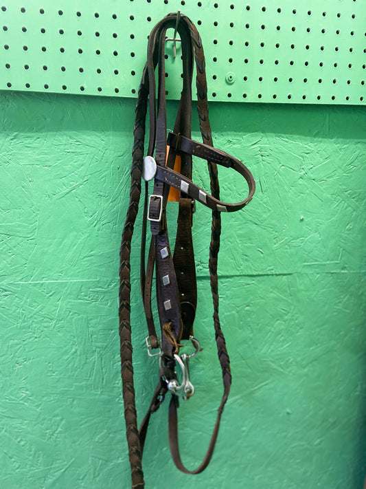 Square Dot Pony Headstall w/Bit & Reins