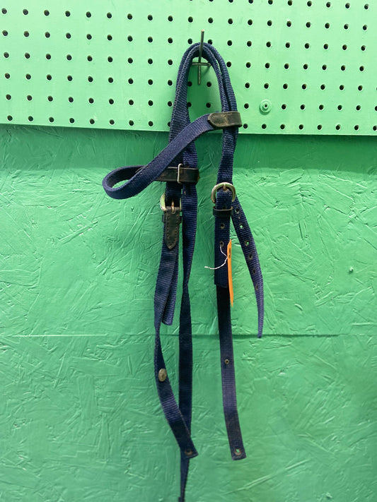 Navy Nylon Headstall