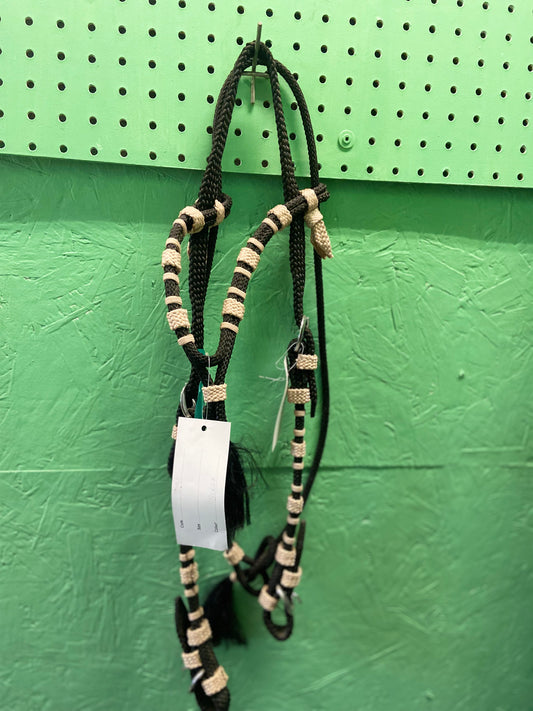 Black/Tan Nylon Headstall