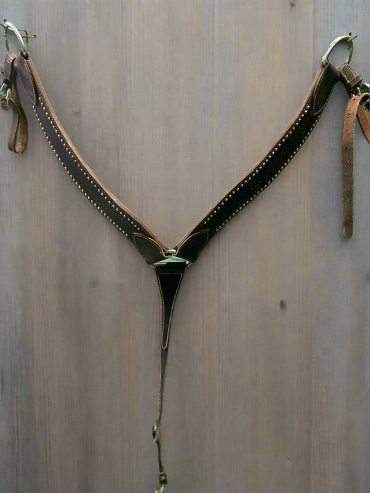 Chocolate Silverdot Breastcollar