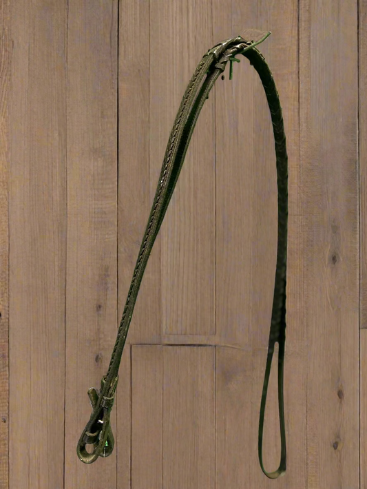 Leather Laced Reins w/Herringbone Accent