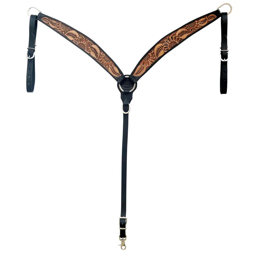 Floral Carved Black/Brown Breastcollar