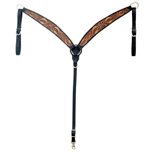 Floral Carved Black/Brown Breastcollar