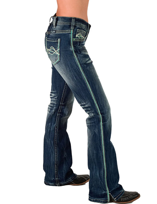 Twisted Turquoise Jeans