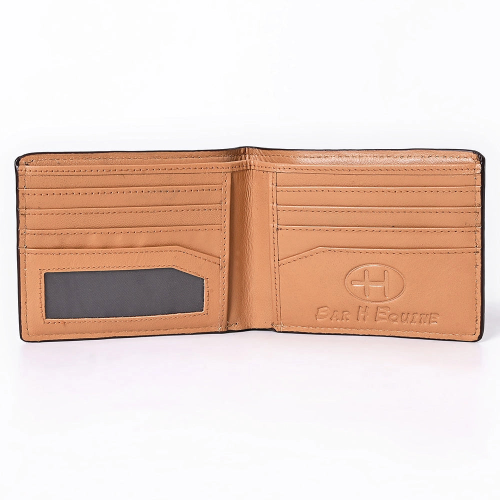 Floral Hand Carved BiFold Wallet