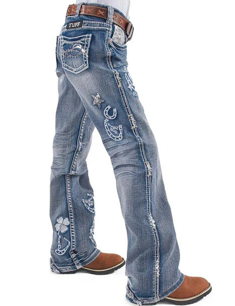 Cowgirl Tuff Jeans Girl's Double Lucky Unbelievable