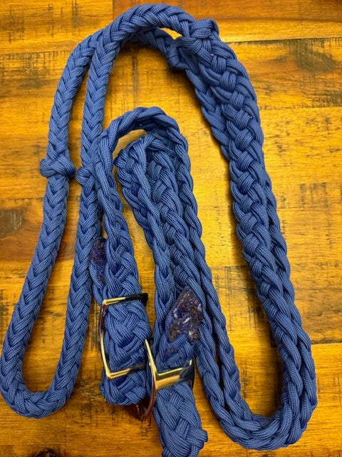 Rênes de tonneau en nylon tressé de 2,13 m avec nœuds faciles à saisir