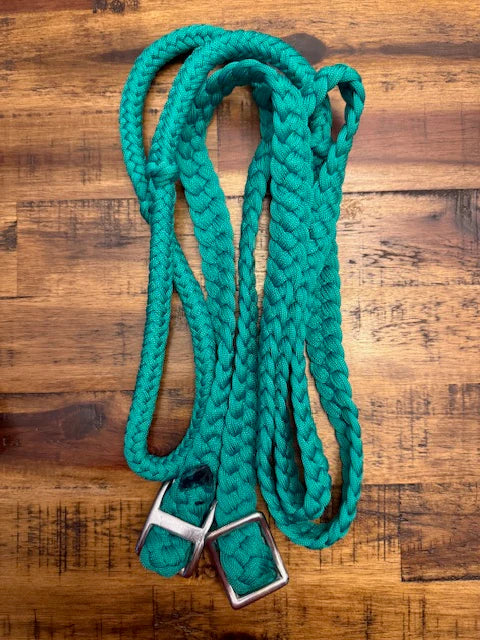 Rênes de tonneau en nylon tressé de 2,13 m avec nœuds faciles à saisir
