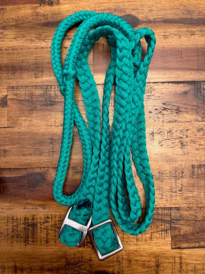 Rênes de tonneau en nylon tressé de 2,13 m avec nœuds faciles à saisir